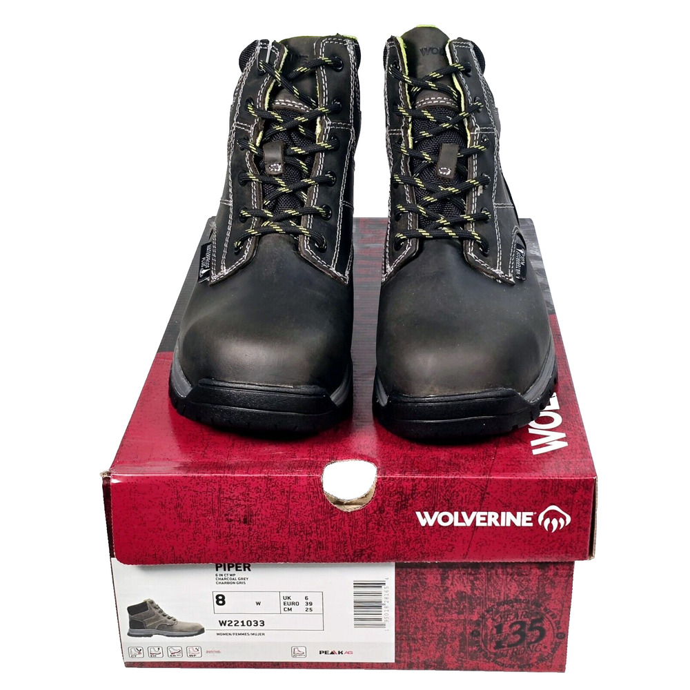 Wolverine PIPER Women's Size 8 W Waterproof Composite Toe 6" Work Boots W221033